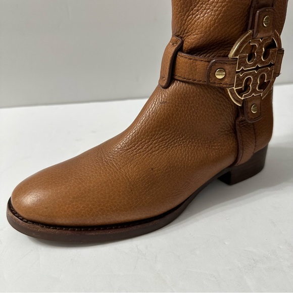 Tory Burch Tan Grained Leather Over Knee Boots Equestrian Riding Equestrian 5.5 - Picture 7 of 15